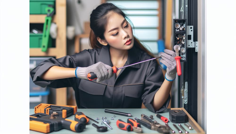 Our professional garage door track repair process